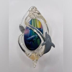 Christian Riese Lassen 2006 Bradford Editions Rainbow Dolphins Heirloom Ornament